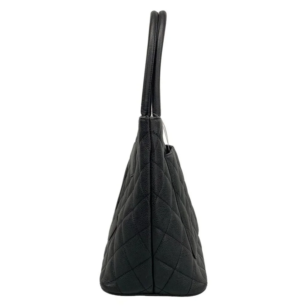 CHANEL Caviar Medallion Tote Black Calfskin Tote Bag - Picture 4 of 15